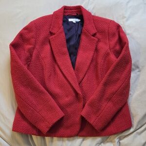 Boden Red Wool Blazer Woman's Size 18R
